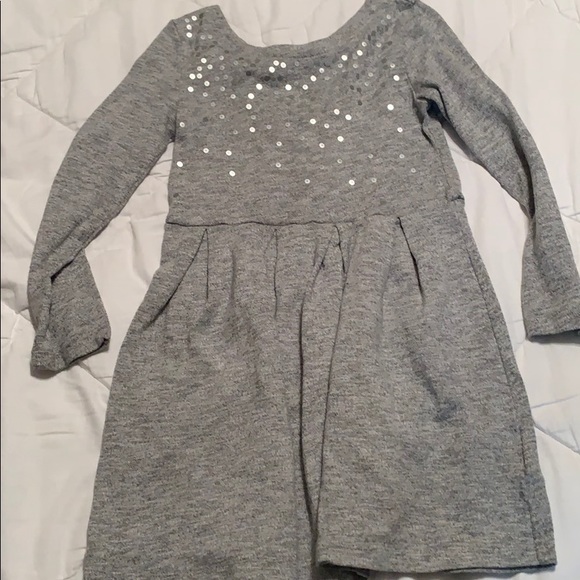 Gap Girls Small 6-7 Navy Blue Floral Lightweight Sweatshirt Dress Nwt